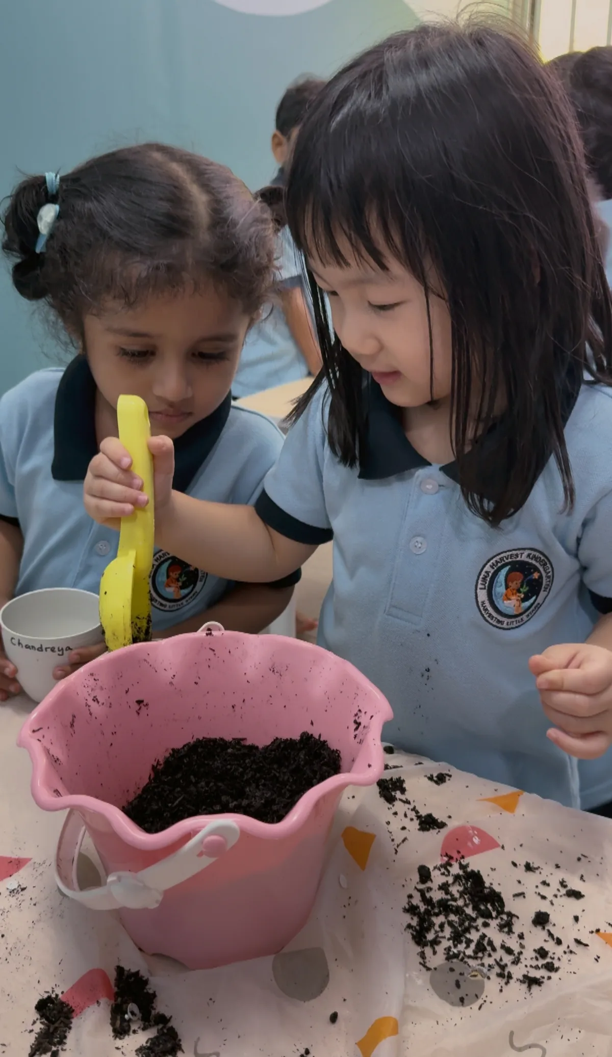 Children learning about soil and planting